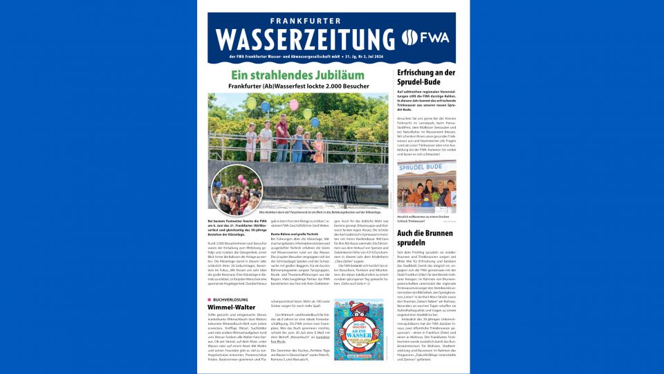 Titelblatt der 2. Ausgabe 2026 der Frankfurter Wasserzeitung